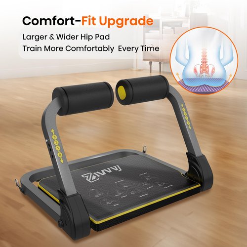 ZIWWVY Ab Workout Equipment, Ab Machine for Stomach Workout, Ab Trainer Machine for Home, Sit Up Machine with Resistance Bands and 330 LBS Weight Capacity, Ab Crunch Machine for Home Exercise