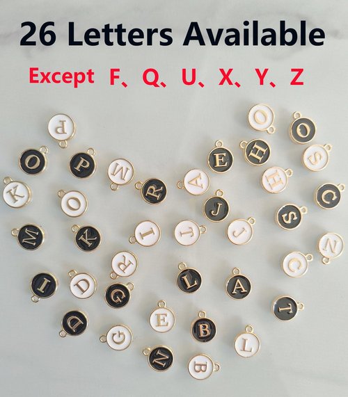 EAYOK Stanley Cup Charms for Handle, 2PCS Letter Charms Accessories Initial Name ID Personalized Identification Stanley Handle Charm, Stanley Initial Letter Chain Keychain Charm for Stanley Tumbler