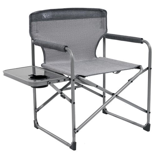 Busy Bee Kids Director Camping Chair with Foldable Side Table, Lightweight, Flat Folding, Compact and Portable, Perfect Kid Beach Chairs, Supports 150 Lbs.