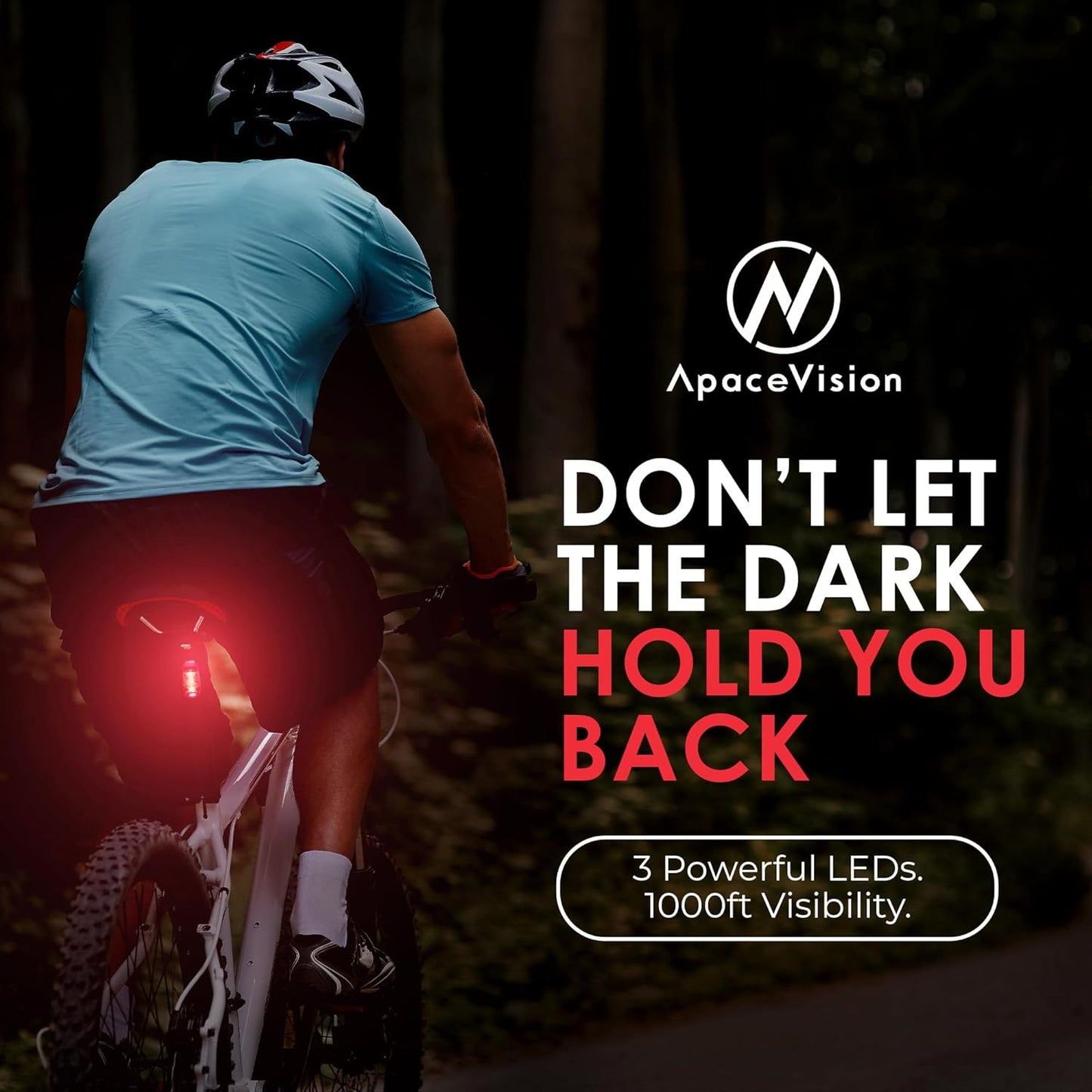 EverLightFX USB Rechargeable LED Safety Light (2 Pack) by Apace - Super Bright Bike Tail Light Works Brilliantly as Running Light for Joggers, Pets, Bicycle Strobe or Rear Clip On Lights