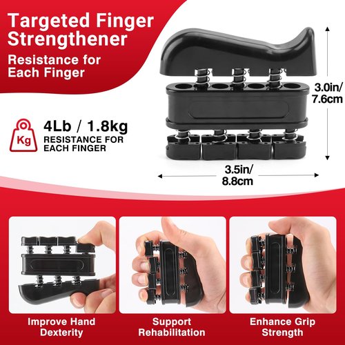 Grip Strength Tester & Grip Strength Trainer Kit, Hand Grip Dynamometer Forearm Strengthener, Dynamometer Grip Strength Meter, Grip Tester, Hand Gripper Strengthener, Forearm Exerciser & Grip Trainer