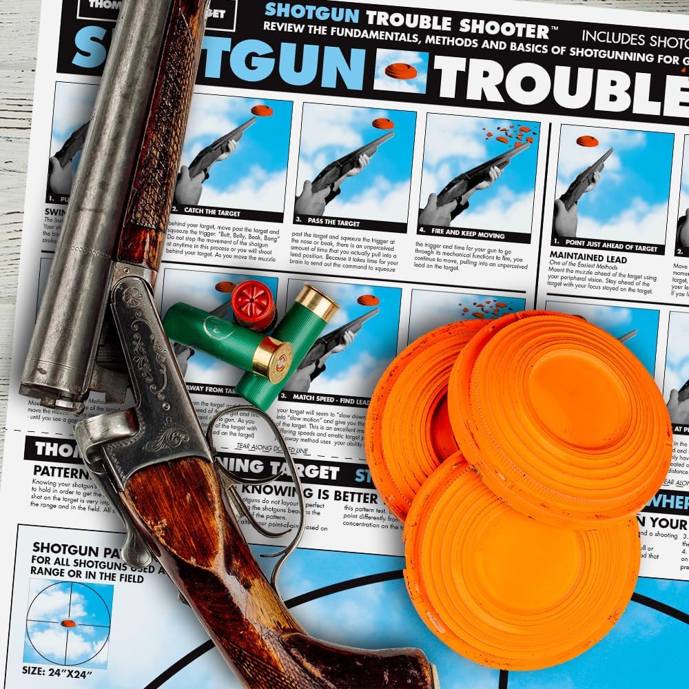 Shotgun Trouble Shooter - Trap Skeet Sporting Clay Pigeon Diagnostic Training and Patterning 25x38 Inch Paper Shooting Targets - Made in The USA