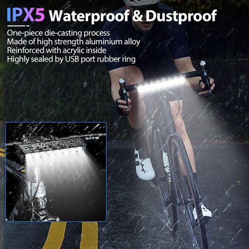 Bike Lights for Night Riding, 1000 Lumen Bike Front Light with Digital Display, USB Rechargeable Bicycle Light, IPX5 Waterproof Bike Headlight for Adult Kid Mountain (1000 Lumen)