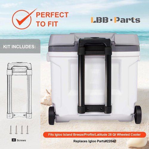 LBB-Parts Telescoping Handle for Island Breeze 28 Qt Roller Coolers,Replacement Ice Cube Cooler Handle,Cooler Replacement Handle for Igloo 28QT-54QT Coolers