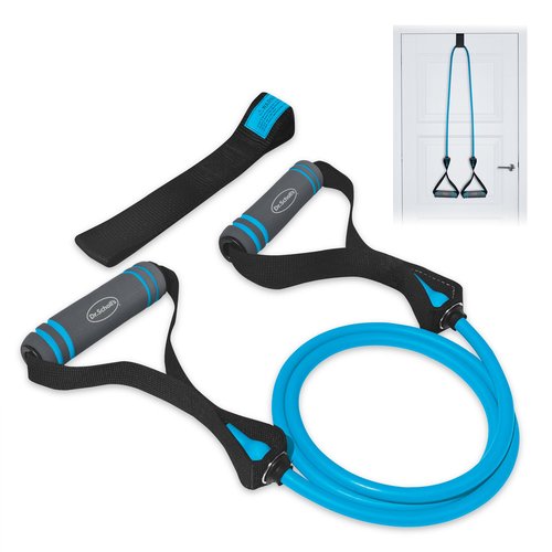 Dr. Scholl's Resistance Band W/Door Anchor (Light Resistance 10lb) - Balance, Stability, Joint Rehabilitation, Muscle Pain, Injuries, Arthritis