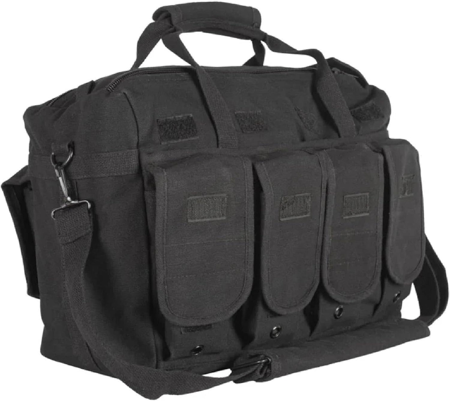 Fox Outdoor Products Mega Mag/Shooter's Bag – Heavyweight Canvas Range Gear Bag with Mag Pockets, Canyon-Style Opening & Shoulder Strap, 15.5"x12"x7.5"