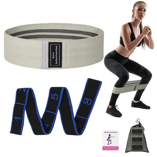 JIN BD Fabric Resistance Bands Set,Exercise Bands for Legs and Booty,Different Levels Elastic Bands for Yoga,Pilates,Home Fitness,Strength Training,Physical Therapy,Workout Bands for Women and Men