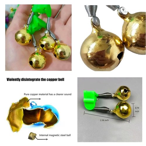 Rod Pole Holders for Bank Fishing，Fishing Rod Holder Ground，Portable Rod Holder，Beach Fishing Rod Holder,with Copper Fishing Rod Alarm Bell(4 Pack White)