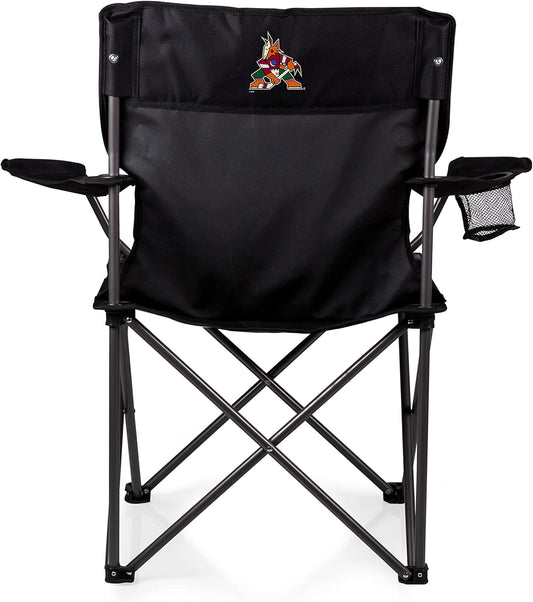 PICNIC TIME NHL PTZ Camp Chair, Picnic Chair, Beach Chair with Carrying Bag, (Black)