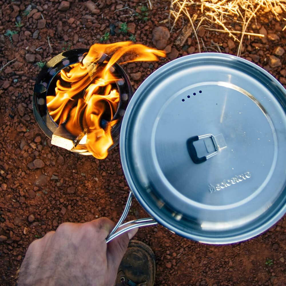 Solo Stove 2 Pot Set: Stainless Steel Companion Pot Set for Solo Stove Campfire. Great for Backpacking, Camping, Survival