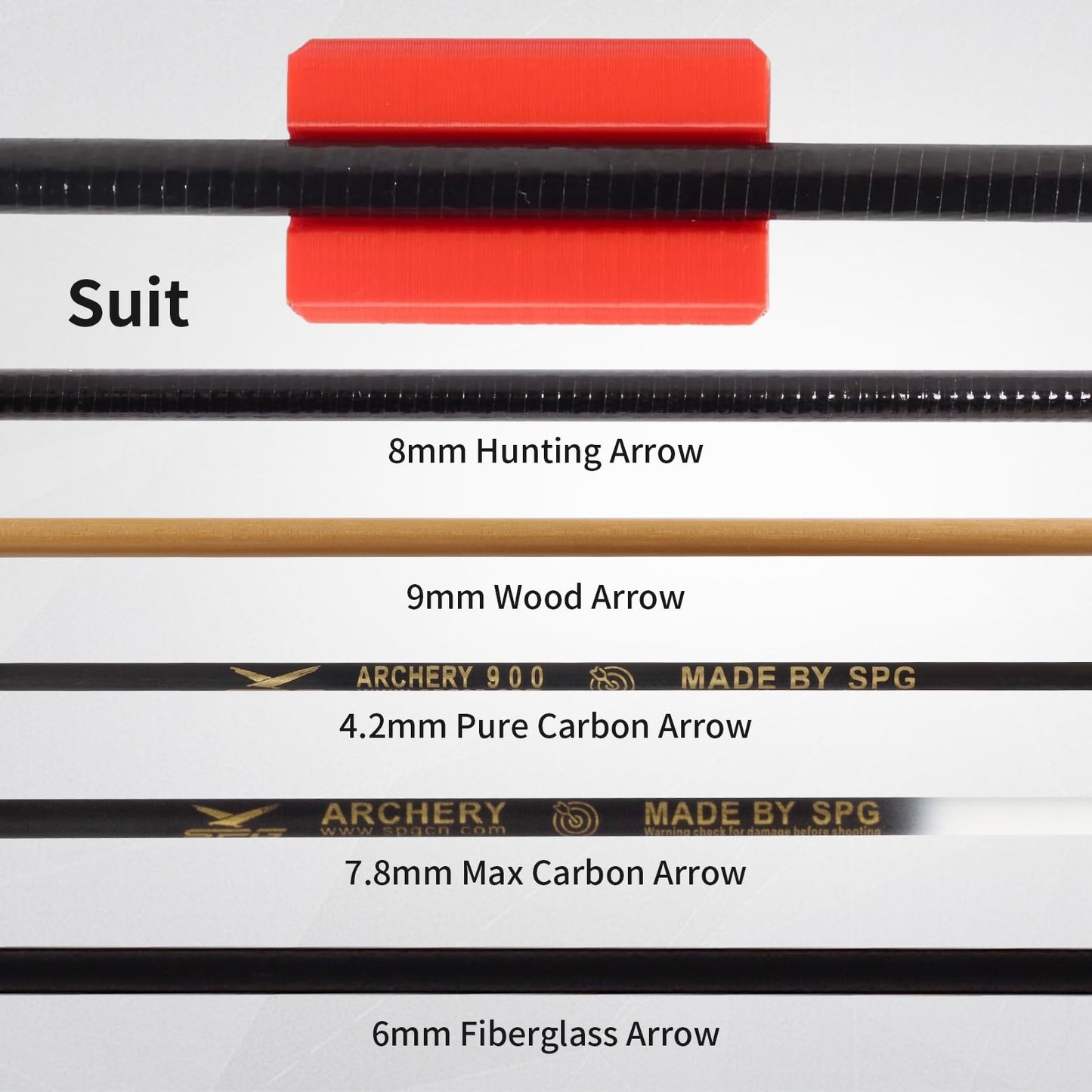 FENJANER Archery Arrow Holder for Arrow Scale Arrow Retainer for Grain Scale Lightweight Arrow Rack (Red)