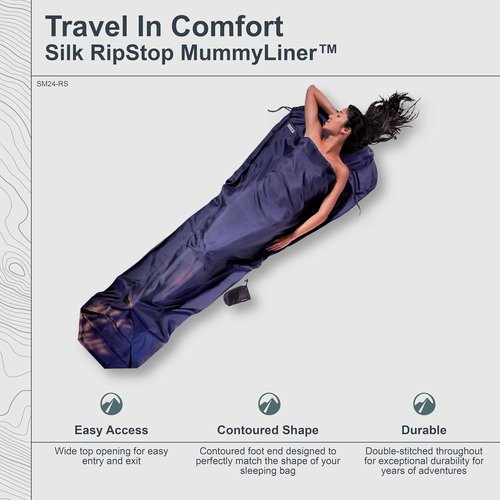 COCOON - Premium - Silk Ripstop MummyLiner - - Tuareg - Regular