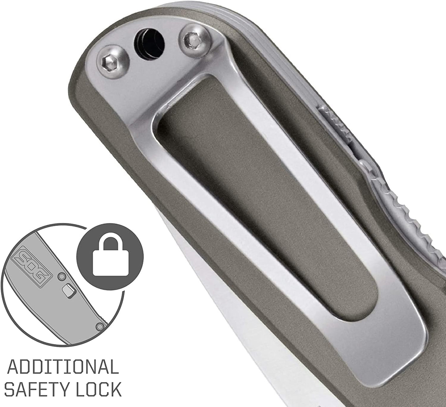 SOG Twitch II Drop Point 2.65in Everyday Carry Portable Compact Well-Rounded Camping Pocket Folding Knife | AUS-8 Steel Blade