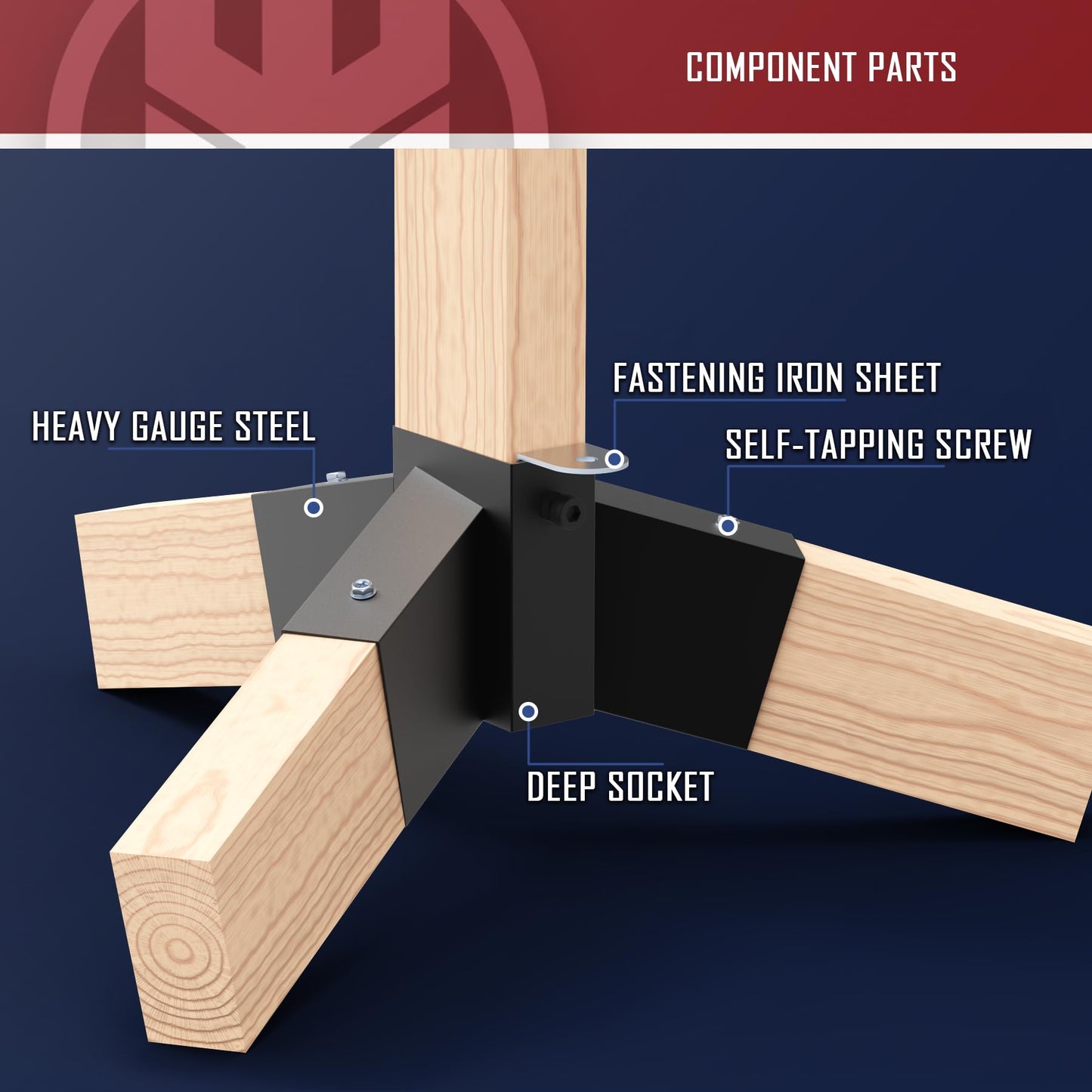 KNINE OUTDOORS Stand Base System for AR500 Metal Target, Bullet Trap, Fit for 2 * 4 Boards