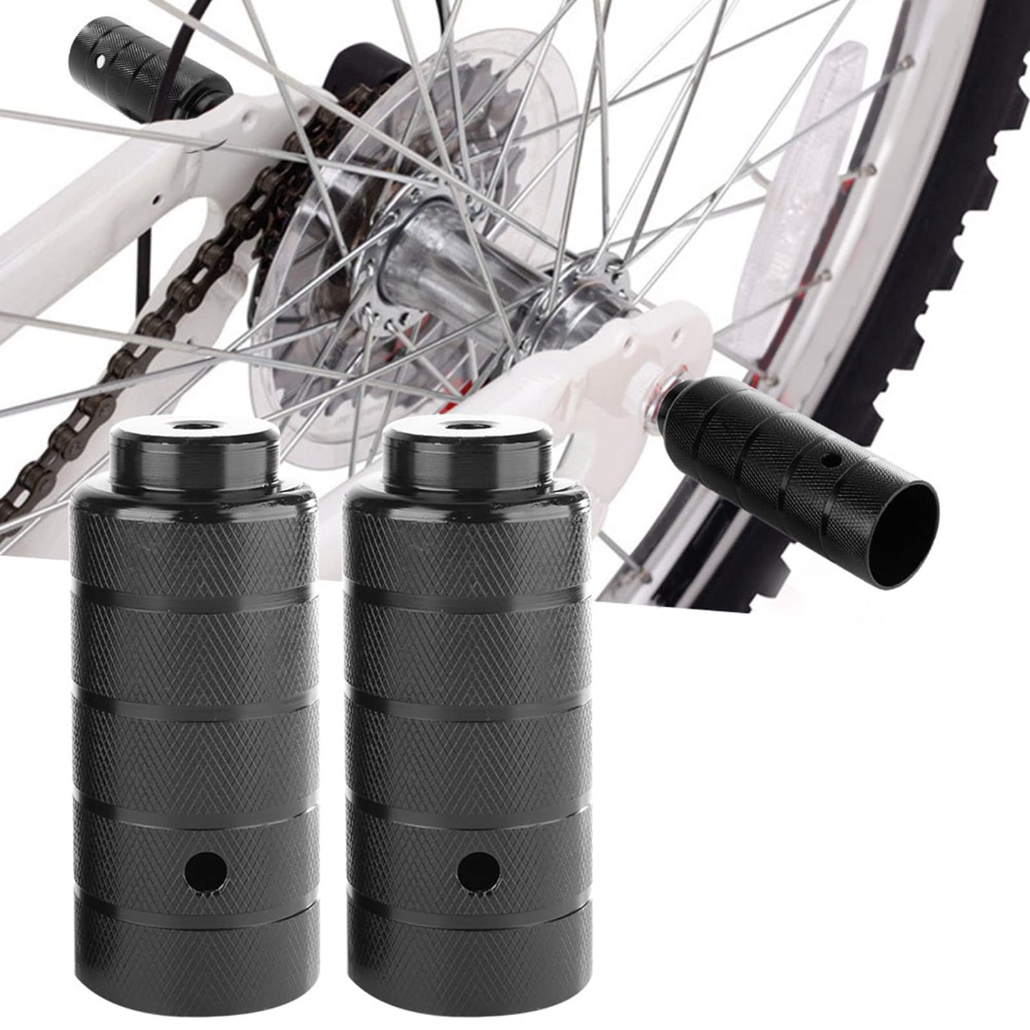 RiToEasysports Stand Peg, 1 Pair Foot Stand Pegs Steel Accessory BMX Axle Peg Foot Pegs BMX Foot Pegs