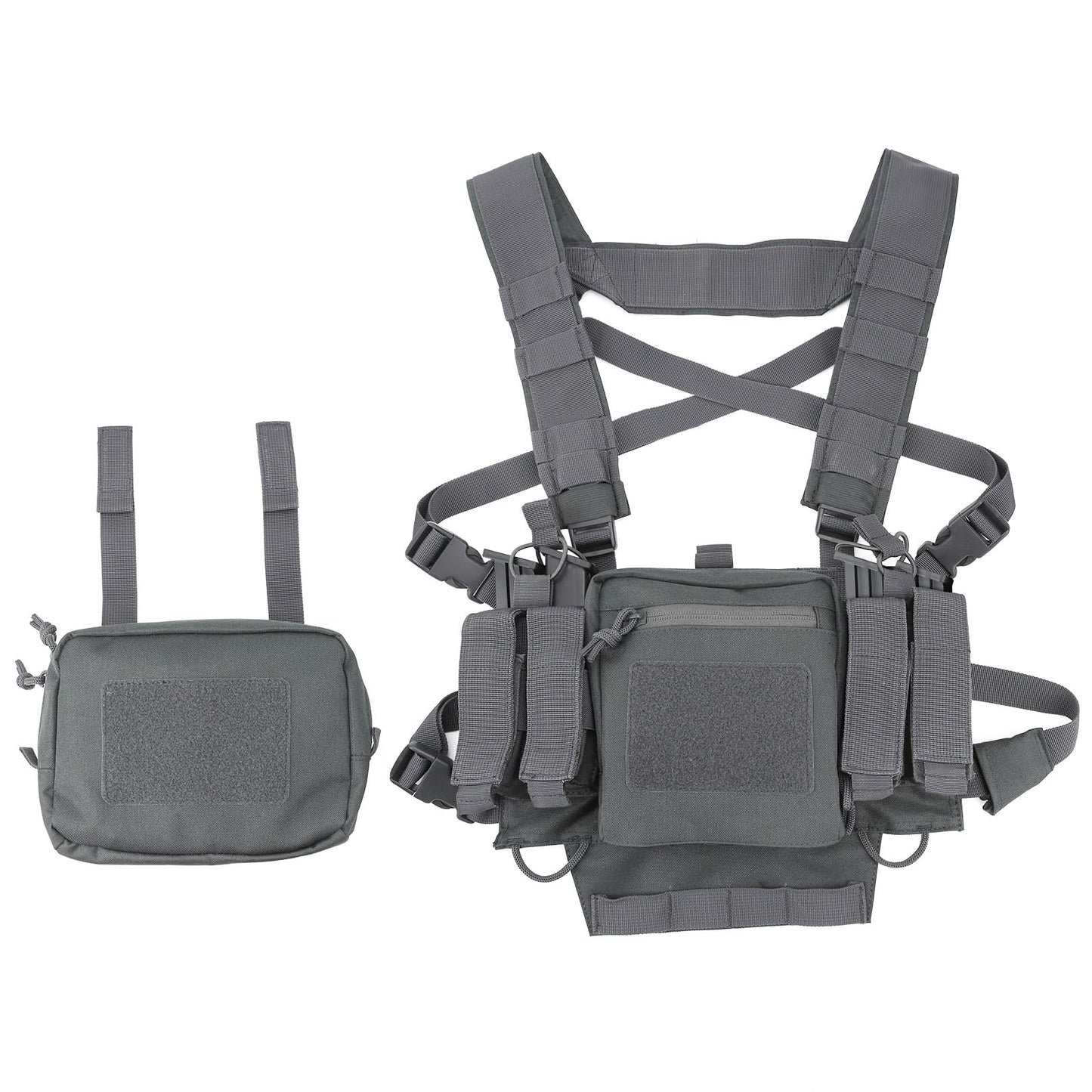 REEBOW GEAR Tactical Chest Rig with Mag Pouches - Grey