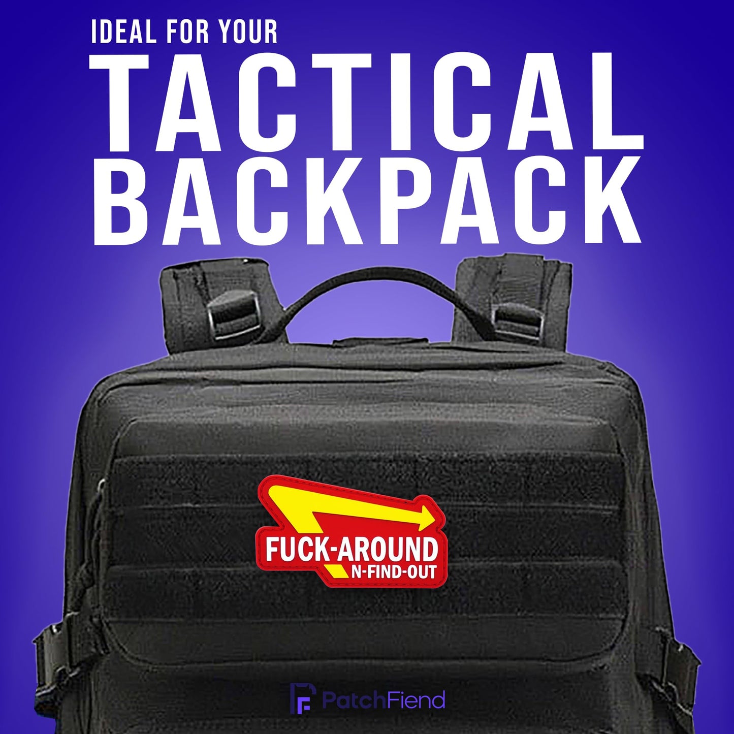 FAFO PVC Morale Patch - Hook Backed, Fast Food Style for Military Backpack and Gear - Ideal for Meme Aficionados, Hamburger Lovers & Funny Patch Fans - Humorous Custom Patches