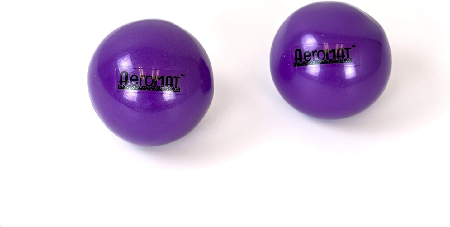 AEROMAT Mini Weight Balls - Come in Pairs - 3.5" Diameter - Intended for Strength Training /Rehabilitation Exercises