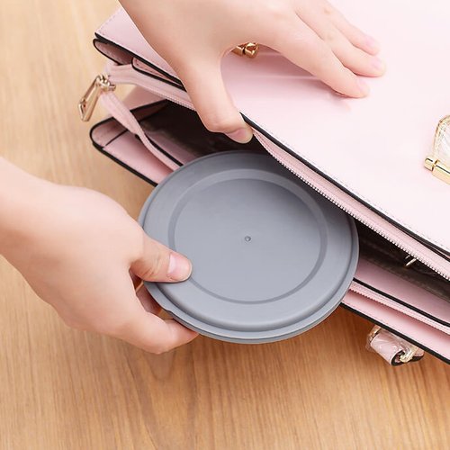 MIATTCLD Collapsible Camping Bowls with Lid, 3 Pcs Foldable Bowl Portable Travel Bowl with Folding Tableware & Storage Bag, Plastic Expandable Food Storage Containers Set for To-Go Lunch, Hiking