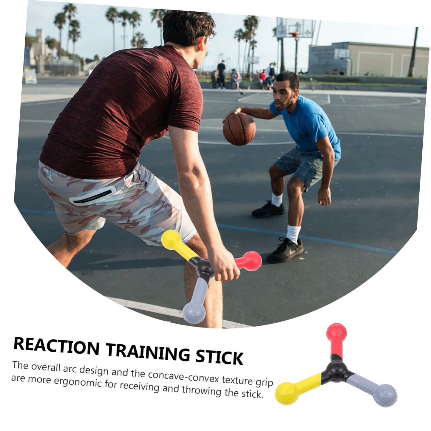 HOMSFOU 3pcs Reaction Training Stick Soccer Drill Football Training Hand Eye Coordination Training Tool Training Bar Catching Trainer Equipment Toys Tools Pu Training Equipment Sports