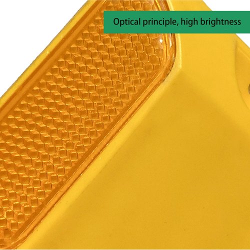 Biokany 10 Pcs Pavement Marker Road Reflectors,4 by 4 inch Street Pavement & Asphalt Stud Markers for Speed Bumps,Freeways & Driveways,Pedestrian Crossings,Sidewalks