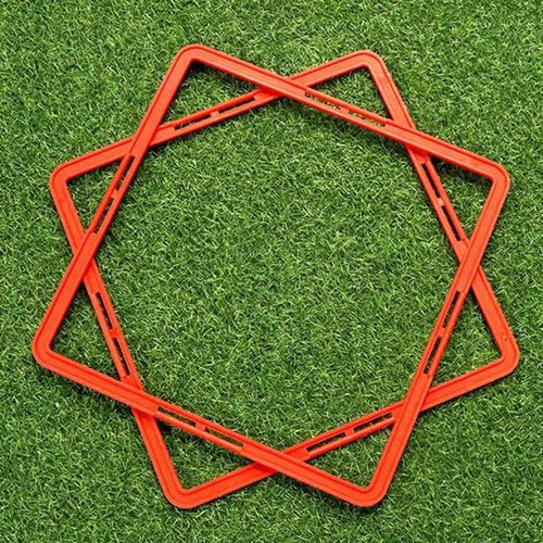 SUPVOX Square Agility Rings Speed Rings 6pcs Youth Agility Footwork Training and Speed Hurdles Ladder Portable Speed Agility Training Ladder, 43.00X43.00X0.20CM, 11033NCM1182Y