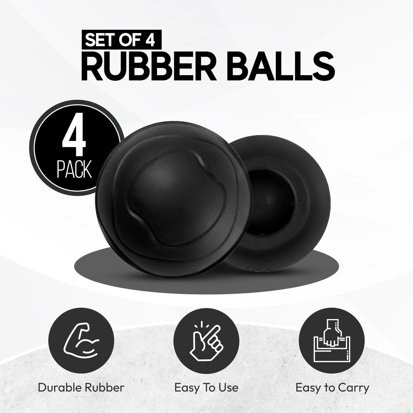 Stabilizing Rubber Ball Feet for Helinox Camping Chair - Durable Outdoor Chair Leg Cap, Help Stability on Rugged and Uneven Surfaces (Black, 45mm)