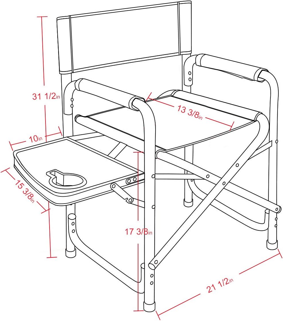 PORTAL Director Chairs, Foldable, Alloy Steel, Blue/Grey