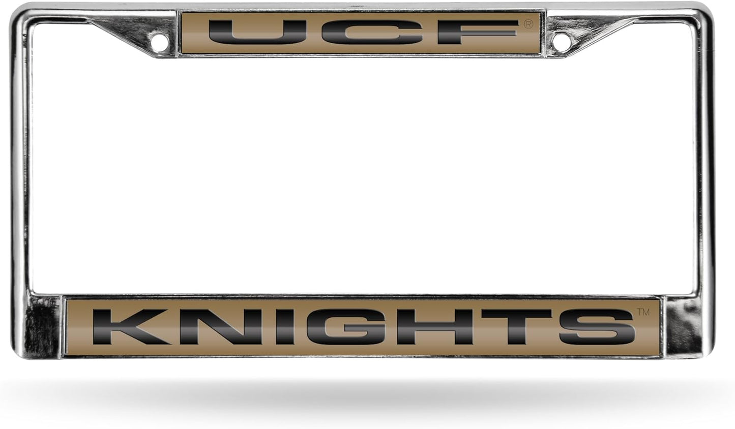 Rico Industries NCAA Unisex-Adult Laser Cut Inlaid Standard Chrome License Plate Frame