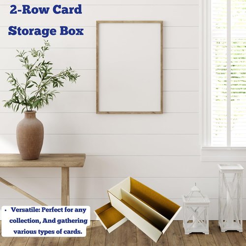 Max Protection 2 Row Shoe Graded Trading Card Storage Box - Durable Cardboard Cards Storage Boxes Ideal for Trading, Baseball and Sports Card Collection (5 Pack)