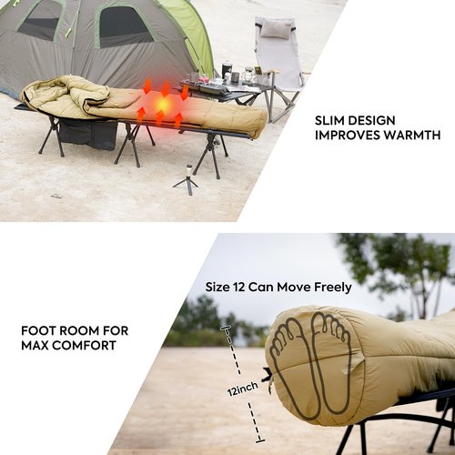 ICECO XL Sleeping Bags for Adults Cold Weather, 0 Degree Sleeping Bag, 3 Seasons Backpacking Sleeping Bag for Kids, Adults, Warm & Washable Winter Sleeping Bags for Camping, Traveling, Outdoor
