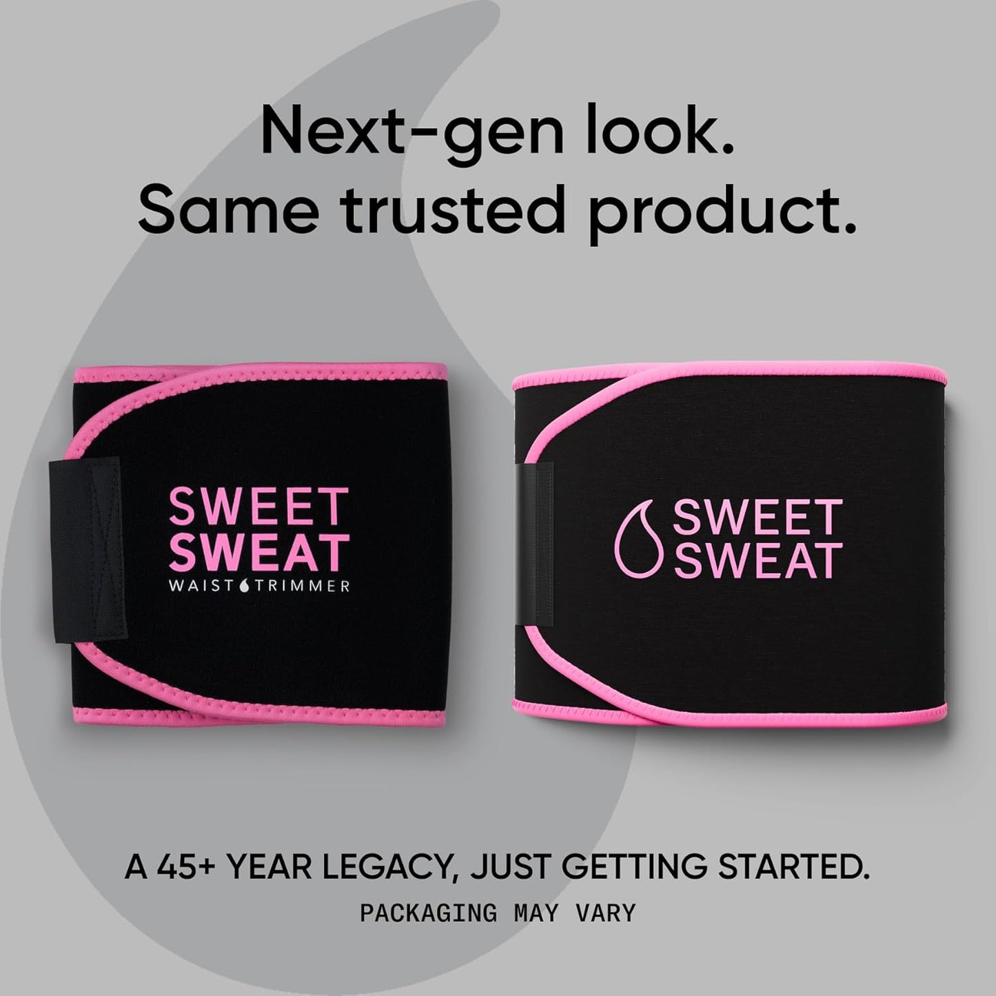 Sweet Sweat Waist Trimmer for High-Intensity Training - Adjustable Sweat Band for Men & Women, Black/Pink