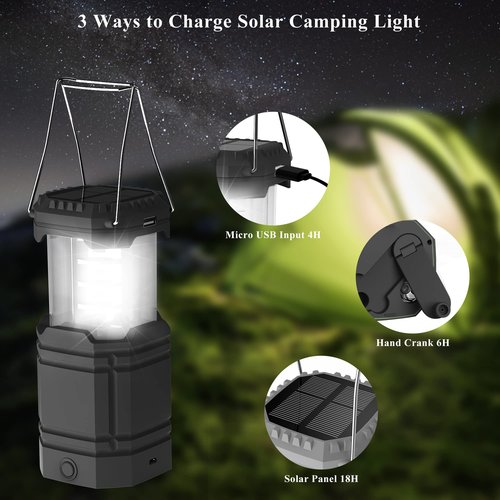 Mesqool Camping Lanterns Combination, Compact Super Bright White Camping Light + Retro Style Warm Lantern Candlelight, IPX4 Waterproof, Large Battery Long Lasting