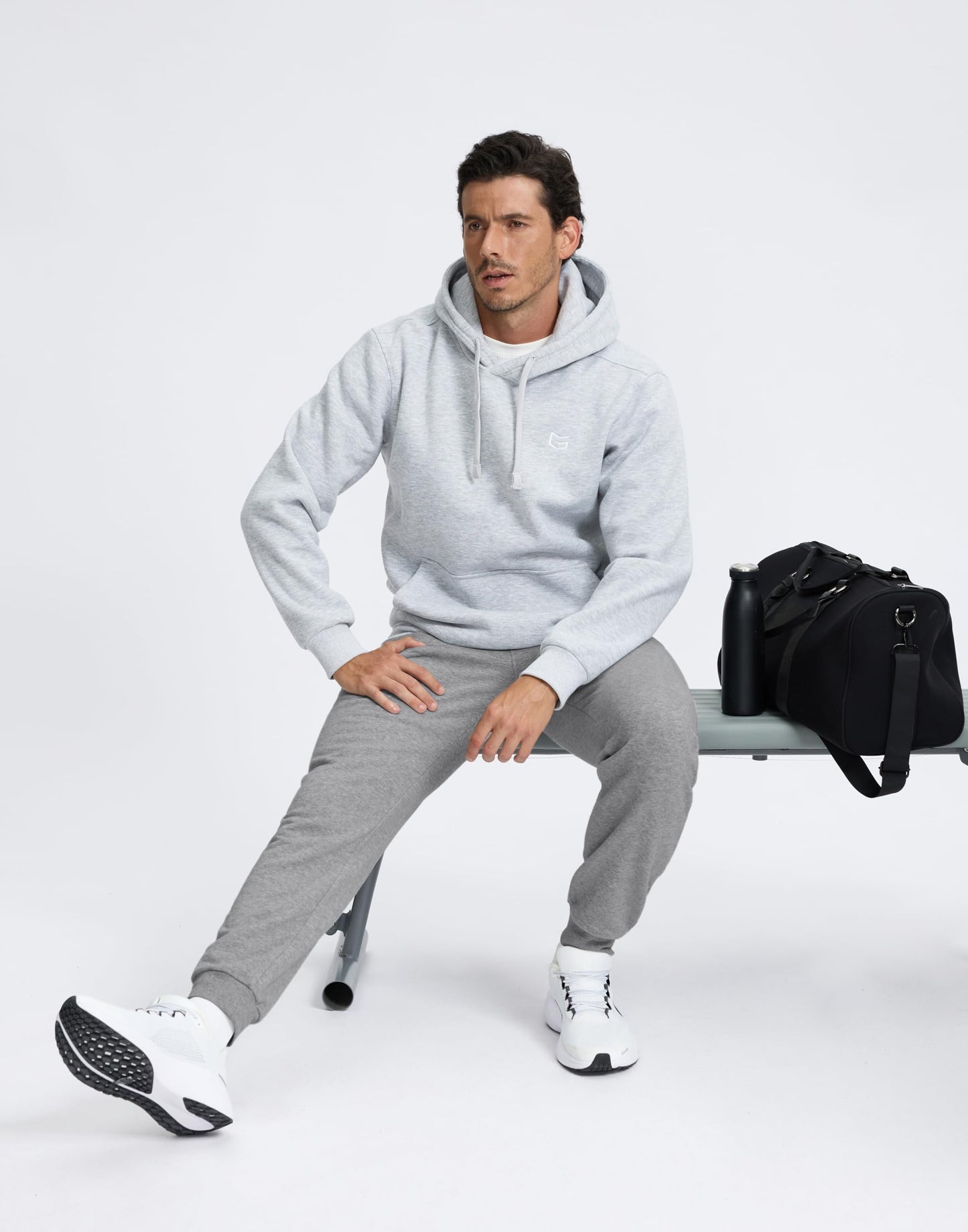 G Gradual Men's Cotton Fleece Lined Joggers with Zipper Pockets Athletic Running Workout Gym Sweatpants Winter Warm Pants