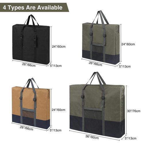 REDCAMP Folding Table Storage Bag, WaterProof Carry Bag with Handles for Folding Picnic Camping Card Table, Green 36" D x 5" W x 30" H