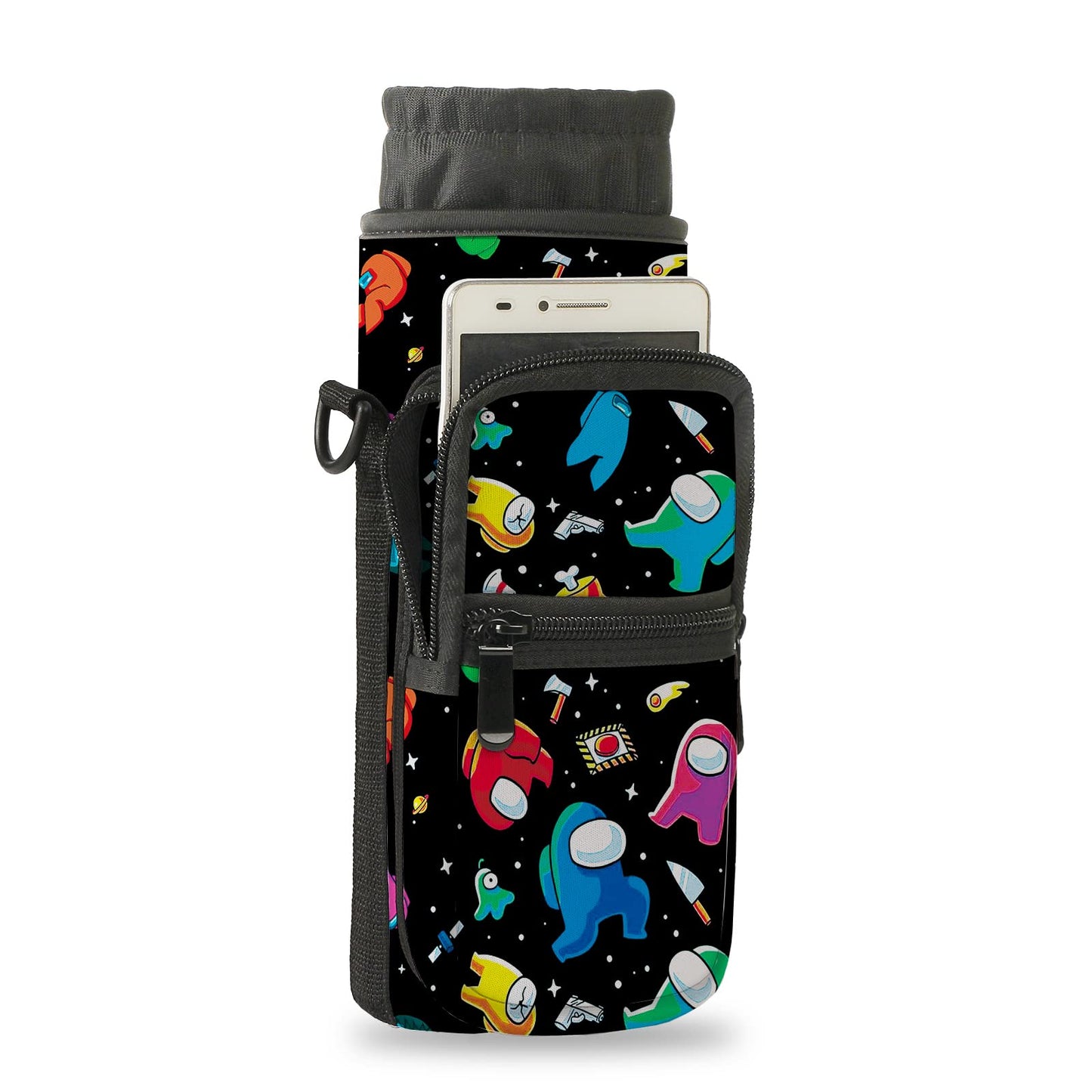 ARIYIDA 25oz & 40oz Water Bottle Carrier Bag, Water Bottle Holder, Adjustable Shoulder Hand Strap Pocket Sling Sleeve for Men/Women Walking Camping Travel work (RYD-WBH-3, 25oz)