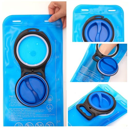 XZSUN Outdoor Hydration Bladder, 2L-2.5L-3L Water Bladder for Hiking Backpack Leak Proof Water Reservoir Storage Bag, Water Bag for Bicycling Hiking Camping (Dark Blue, 1L)
