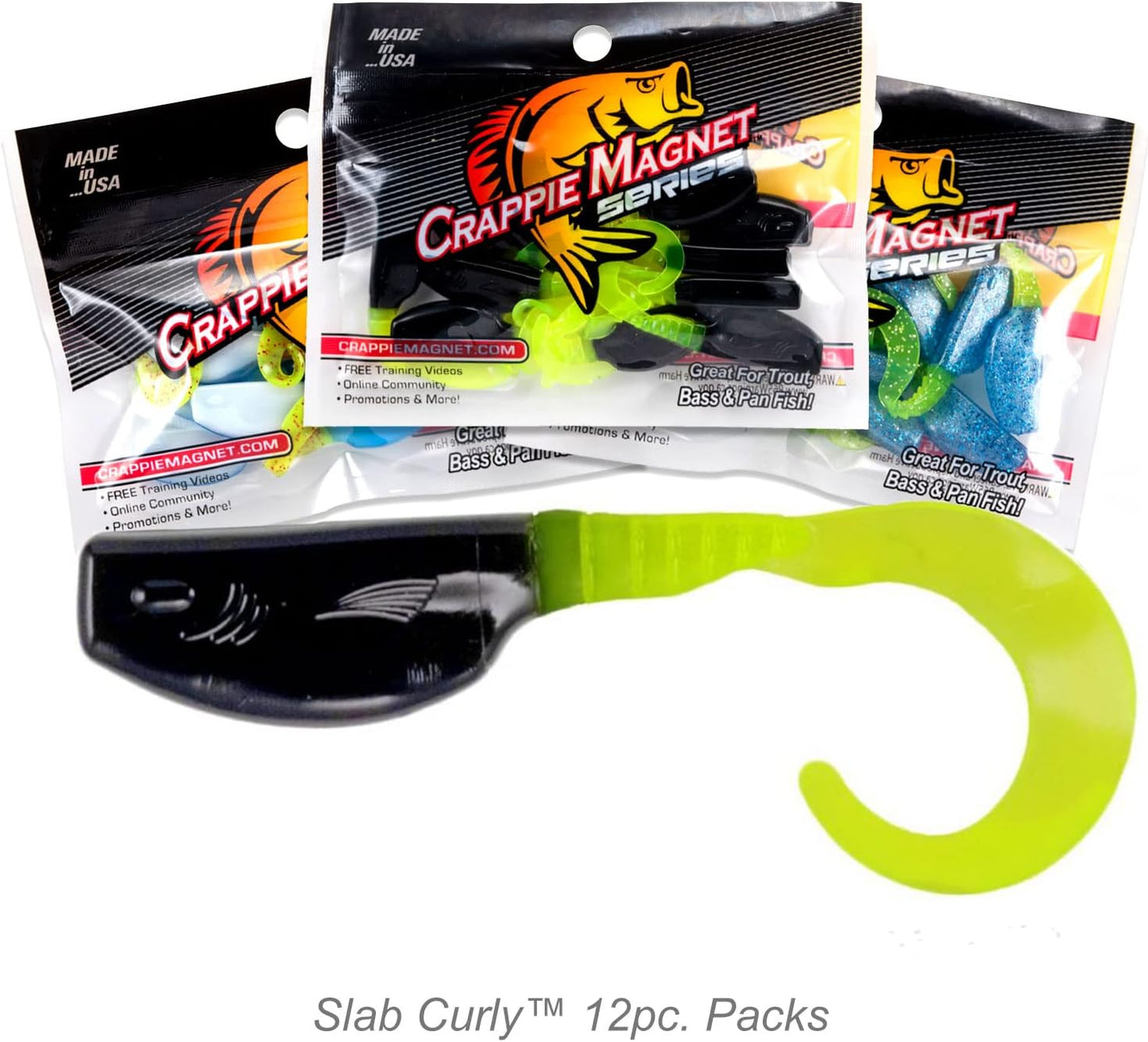 Slab Curly 12-Piece Curly Tail Jig Pack