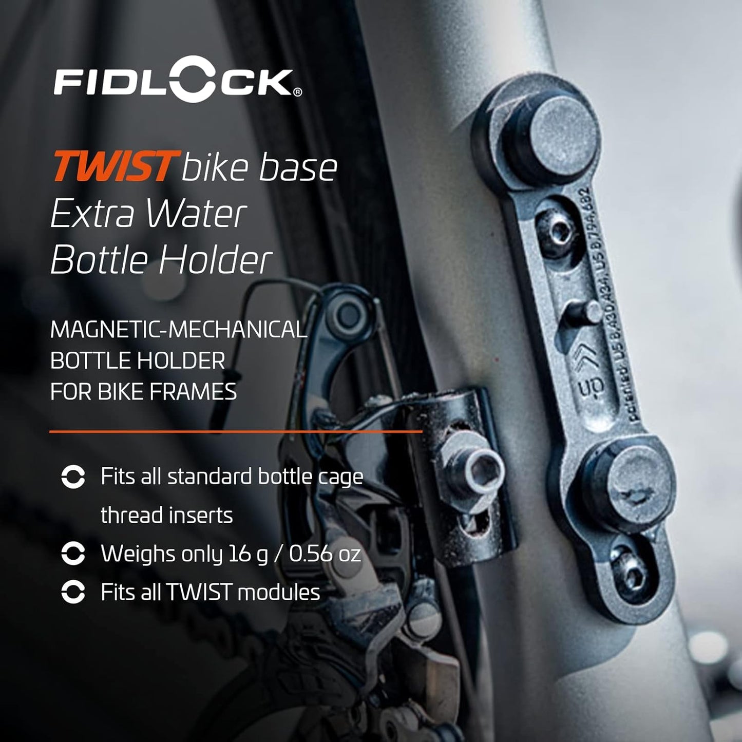 Fidlock Twist Bike Base - Extra Water Bottle Mount - Compatible with Twist Accessories