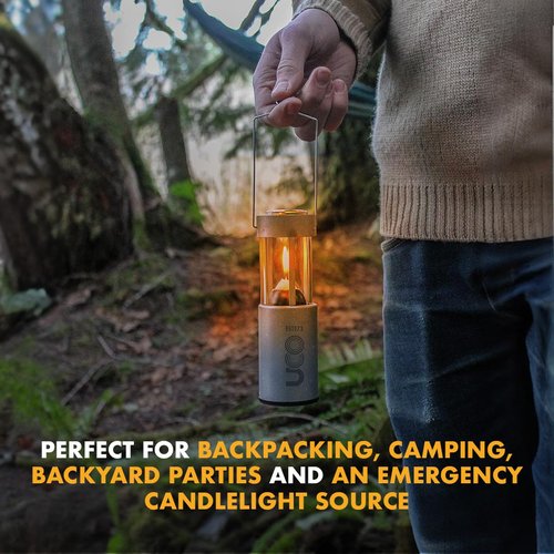 UCO Original Candle Lantern Value Pack with 3 Candles and Storage Bag, Original Size, Aluminum