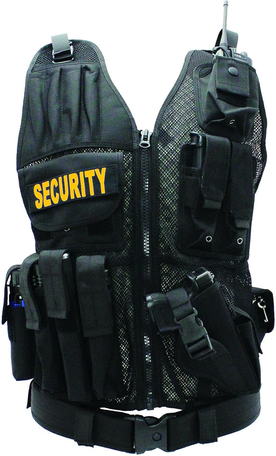 Tactical Vest for Outdoor Training | Breathable AirSoft Security ID Vest - Black