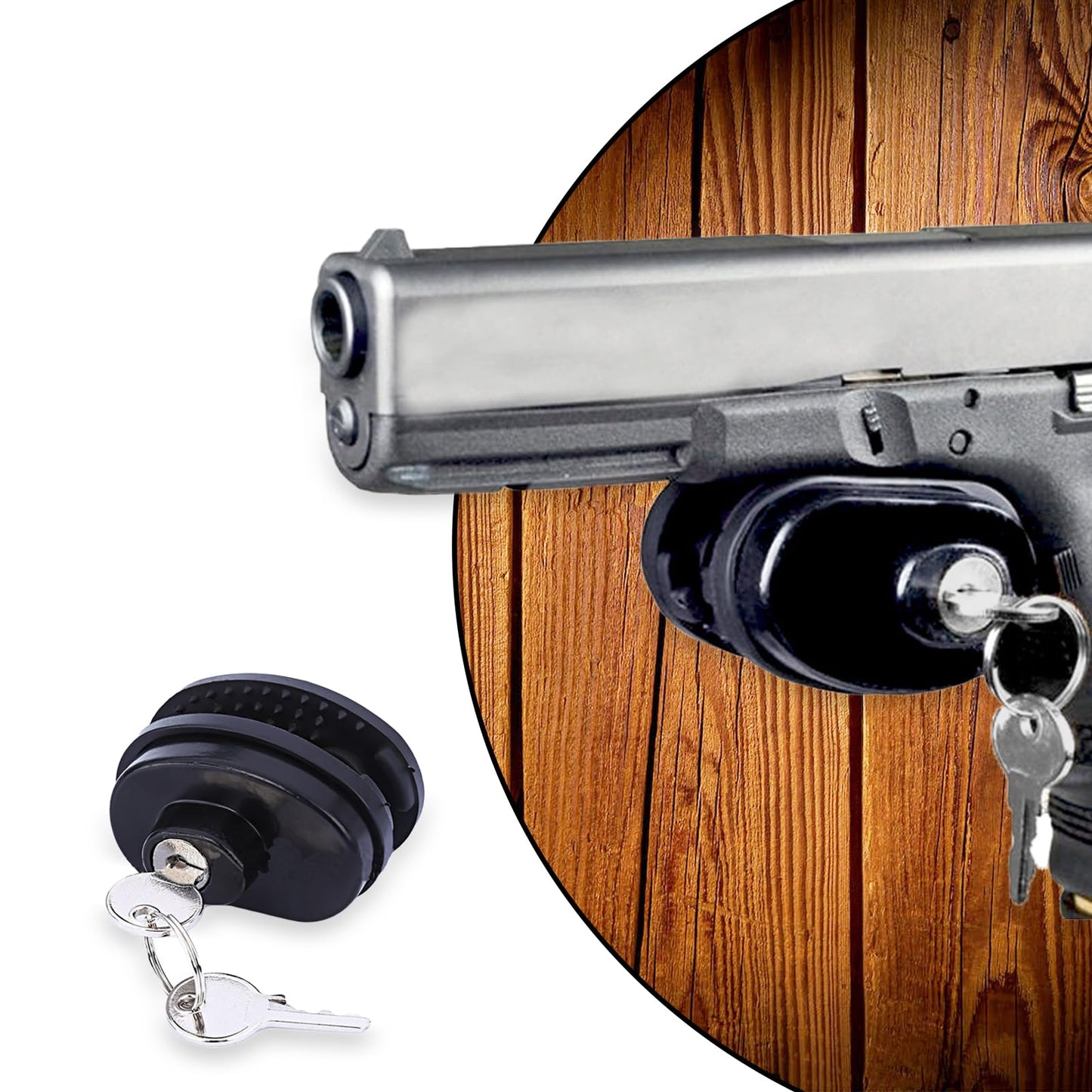 Fancemot 8 Packs Gun Trigger Lock with Keys, Gun Lock for Firearms Rifles, Shotgun, Handgun, Pistol Accessories