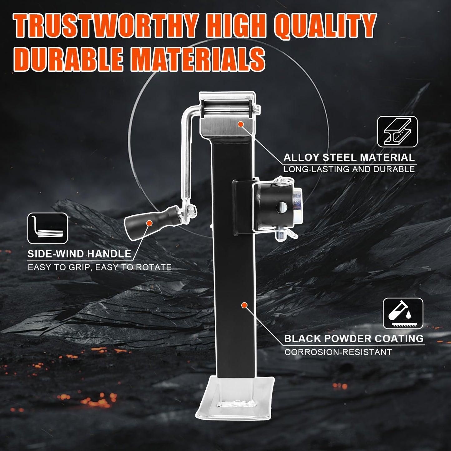 Axiovate 5000 lb Trailer Jack, 10" Drop Leg