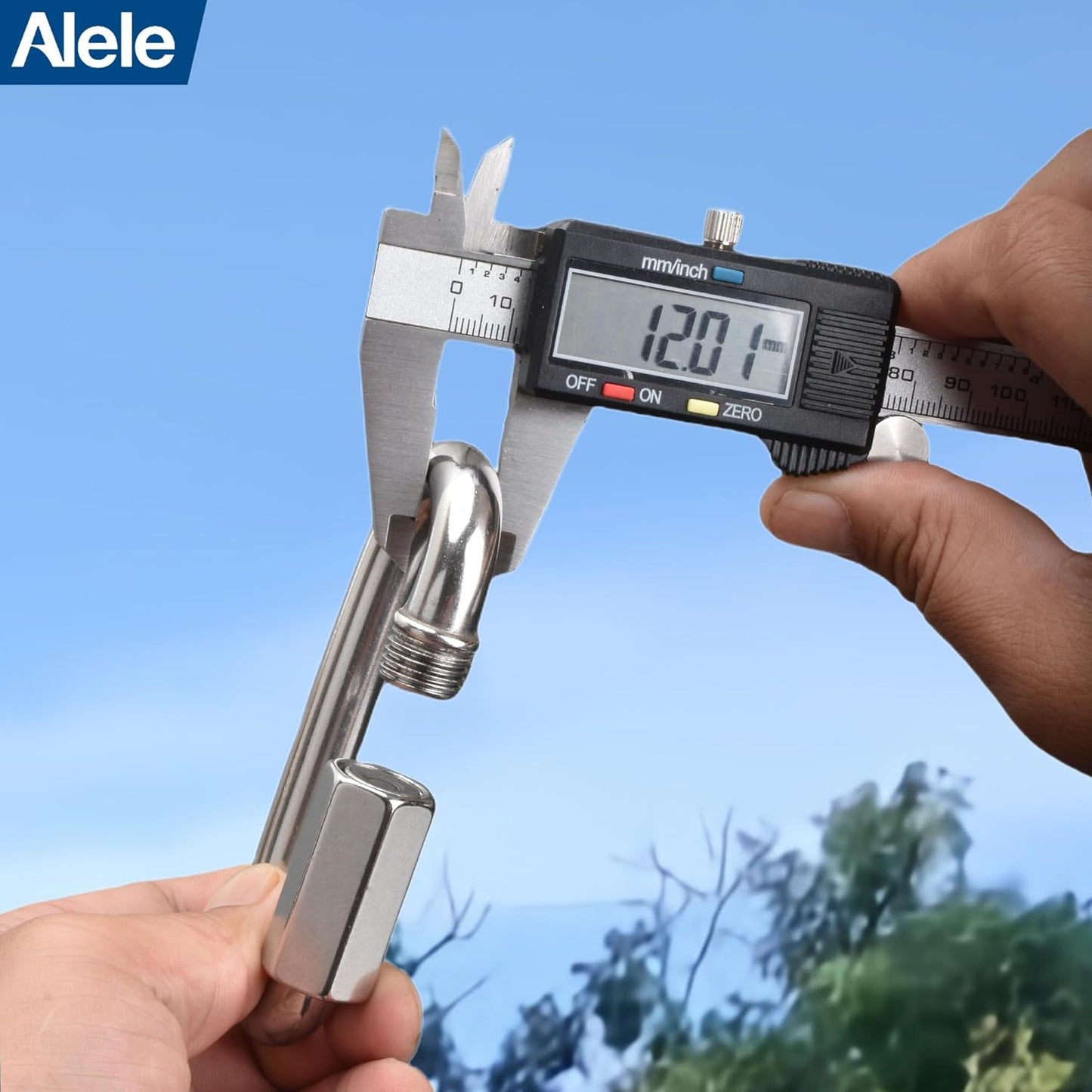 Alele D-Shape Locking Carabiner M4 Stainless Steel Quick Link Chain Connector Keychain Ring Buckle 10 Pack