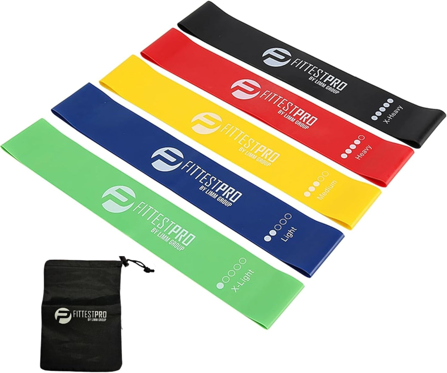 Fittest Pro Resistance Bands for Legs & Butt - Fabric Loop Bands for Yoga, Pilates & Home Workouts