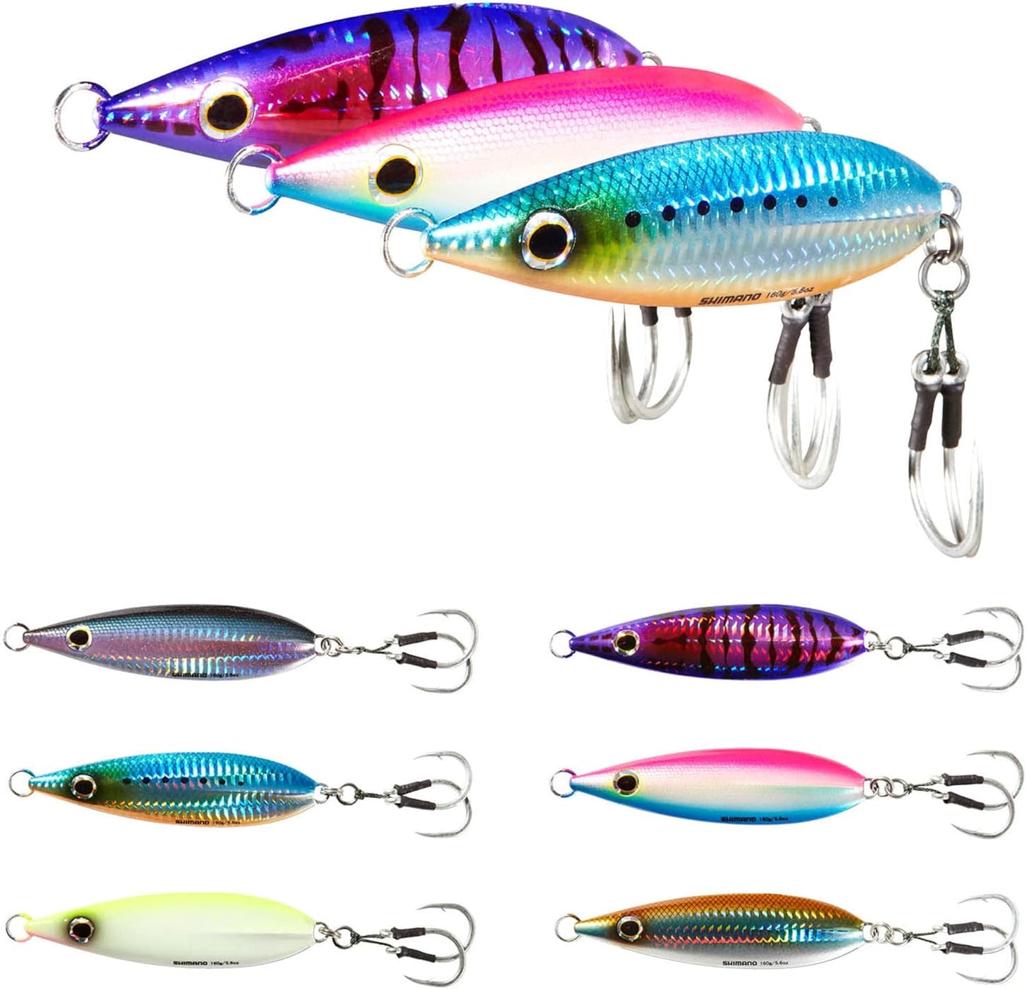 Shimano Butterfly Flat-Fall Fishing Jig, 160G, Blue Sardine