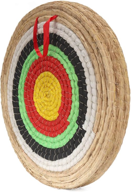 Dostyle Archery Targets Traditional Solid Straw Round Archery Target Shooting Bow Coloured Rope Target Face Three Layer for Shooting Practice