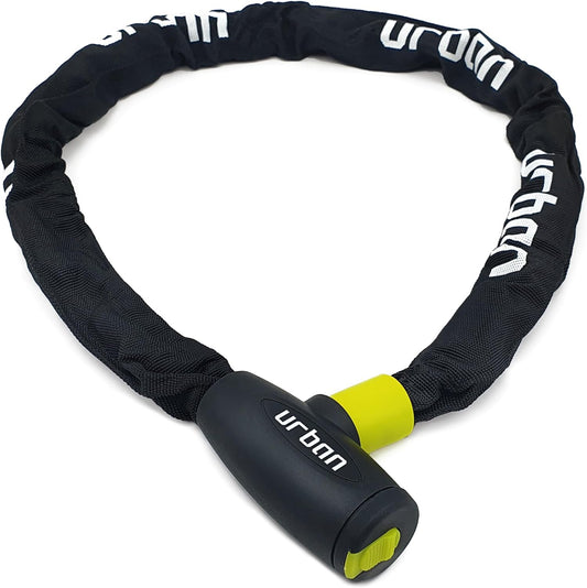URBAN XK170 Bike Chain Lock, Heavy Duty Anti Theft 170cm ø8mm Hardened Steel Chain High Security Lock, More Length More Fixing Options, Versatile Anti-Theft for Bicycle, Motorcycle or Electric Scooter