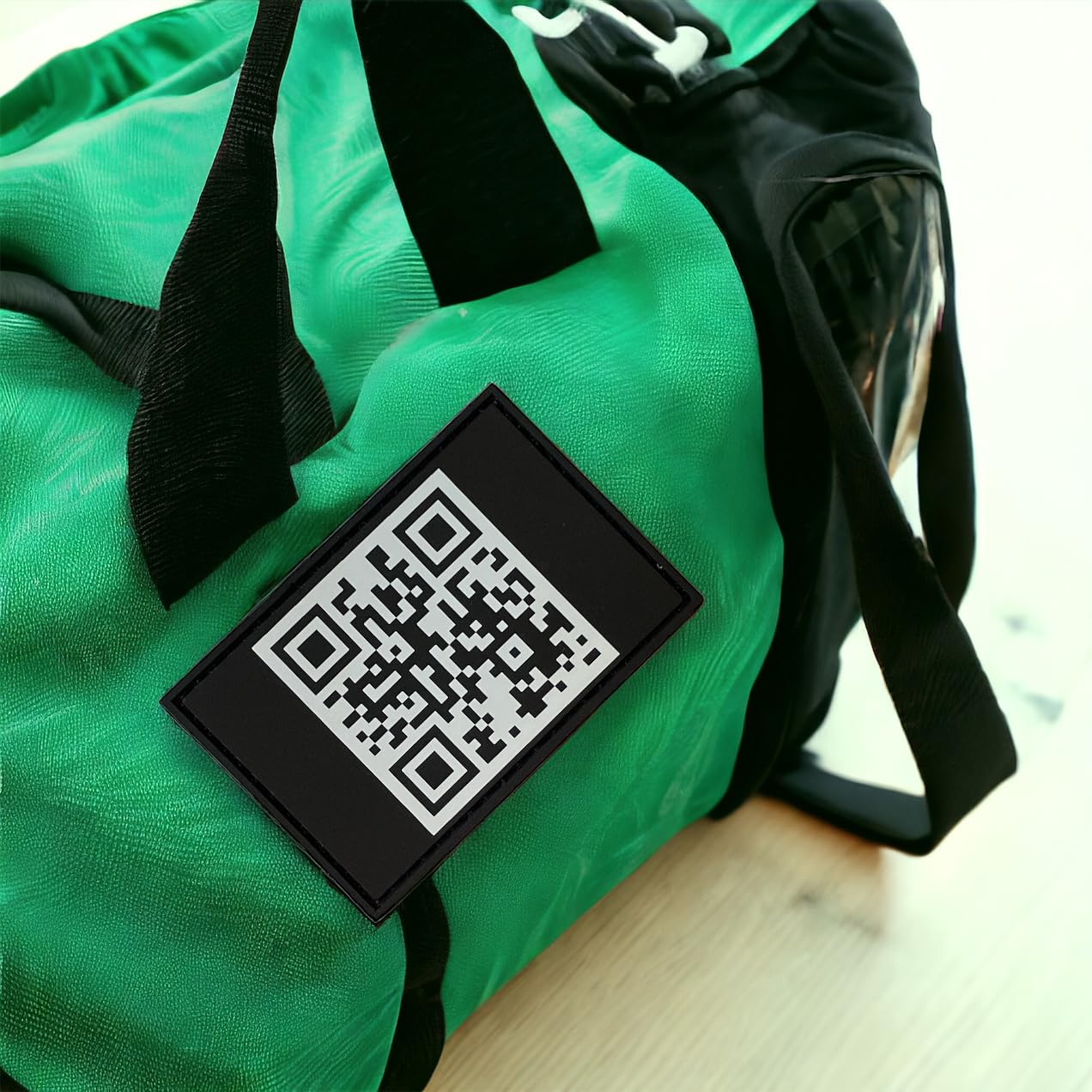 Rick Roll QR Code PVC Patch, Tactical Backpack Patches | Military Morale Patch for Chest Pack, Hat, Dog Harness | Hook and Loop, Molle Accessories (QR - Rectangle)