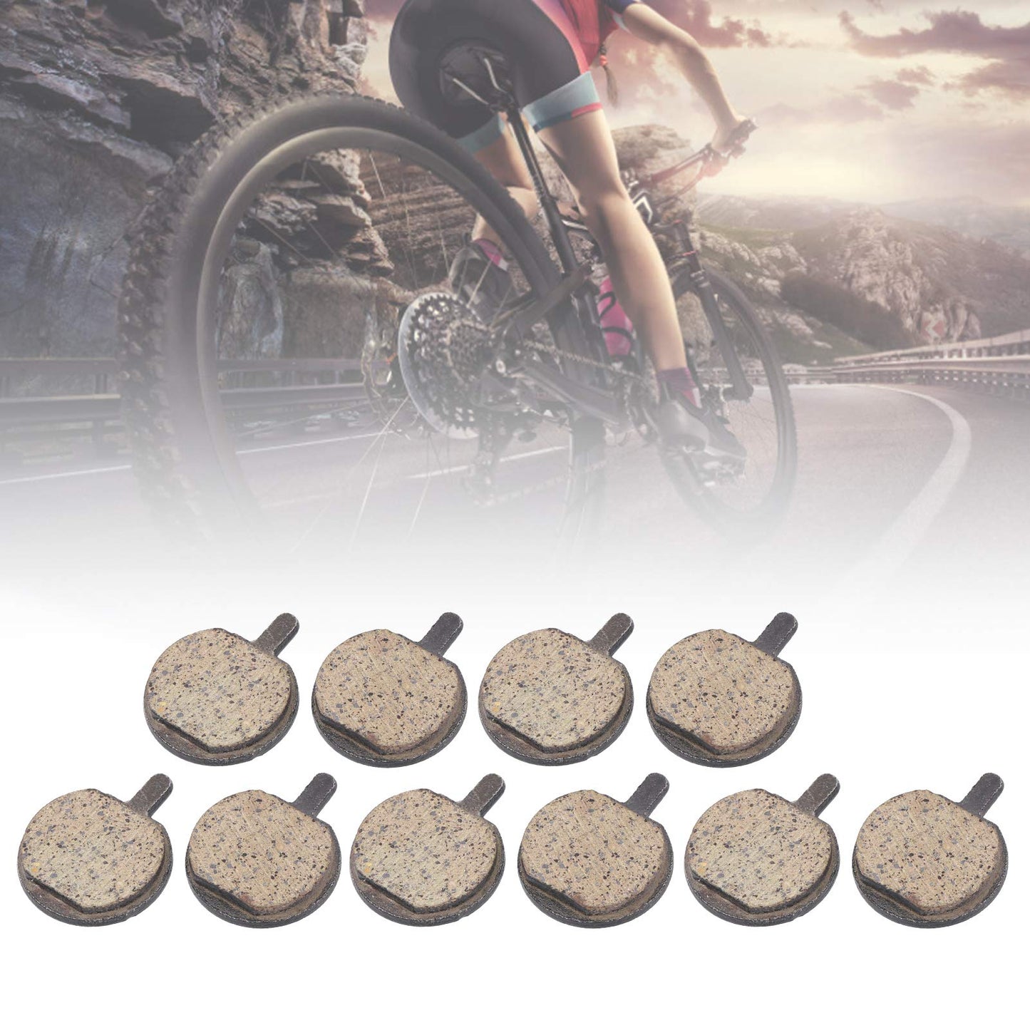 5Pairs Disc Brake Pads SemiMetallic High Temperature Resistance Cycling Parts for Mountain Bike